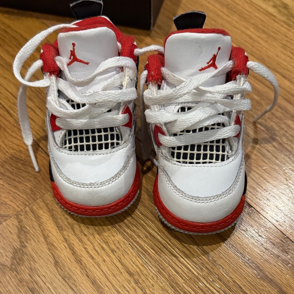 Jordan  Red and White Sneakers